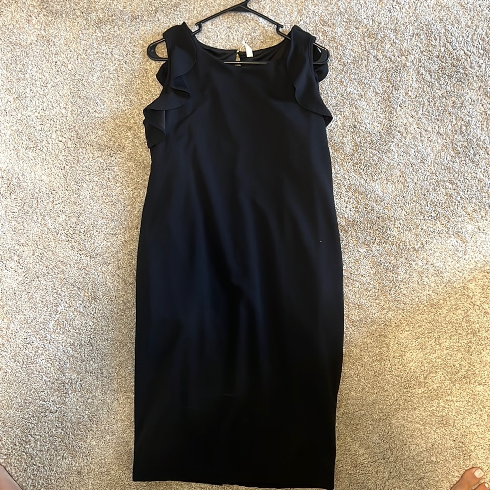 Black midi dress